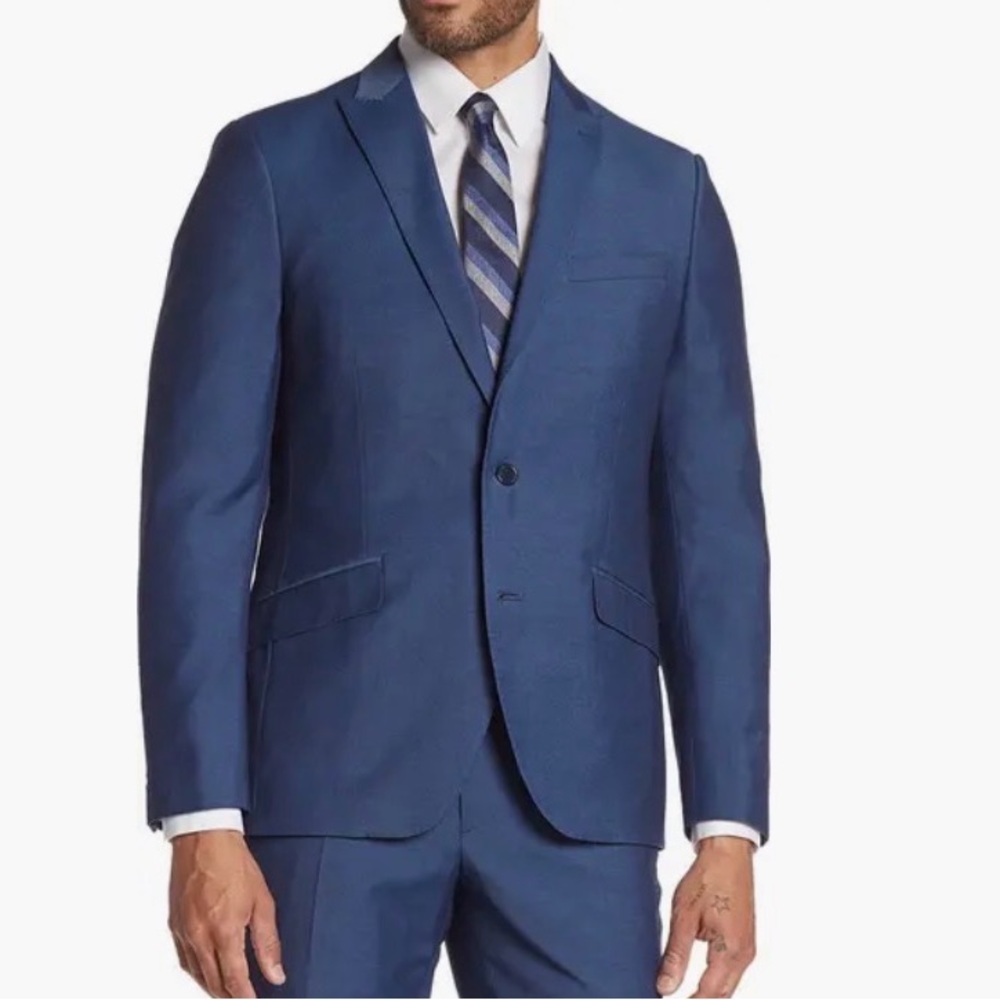 The Savile Row Company London Mens Navy 40R Blazer Jacket Sport Coat